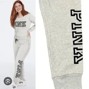 PINK Victoria's Secret Women's Grey Logo Sweatpants